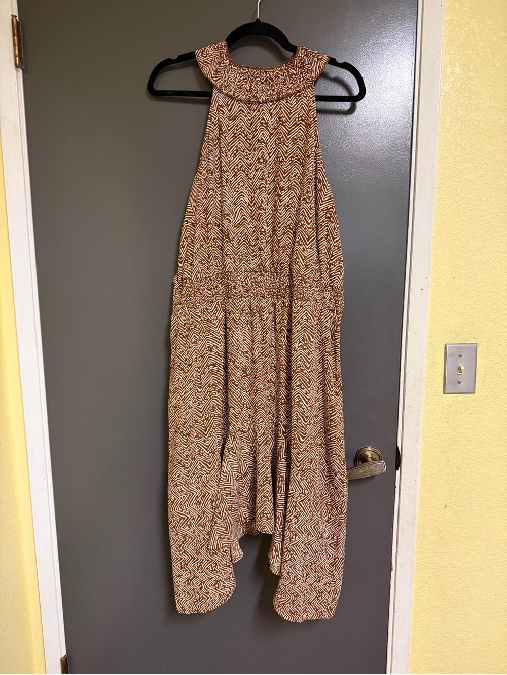Maurices Brown Printed Halter Dress